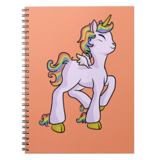 RegnbågeUnicorn! Anteckningsbok Med Spiral