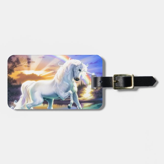 RegnbågeUnicorn Bagagebricka (Horisontell Framsida)