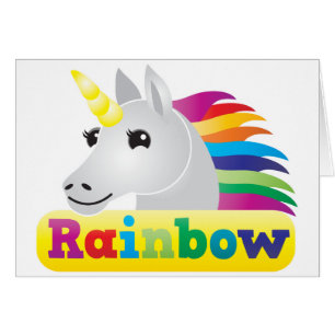 RegnbågeUnicorn Hälsningskort