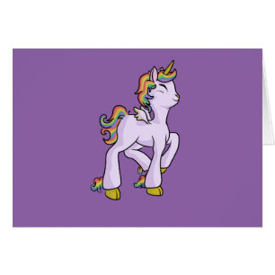 RegnbågeUnicorn! Hälsningskort