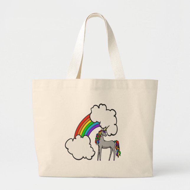 RegnbågeUnicorn Jumbo Tygkasse (Framsidan)