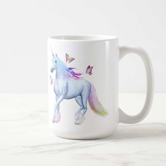 Regnbågeunicorn Kaffemugg (Höger)