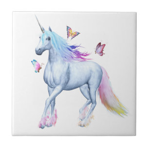 Regnbågeunicorn Kakelplatta