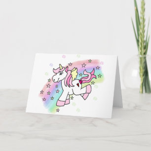 RegnbågeUnicorn Kort