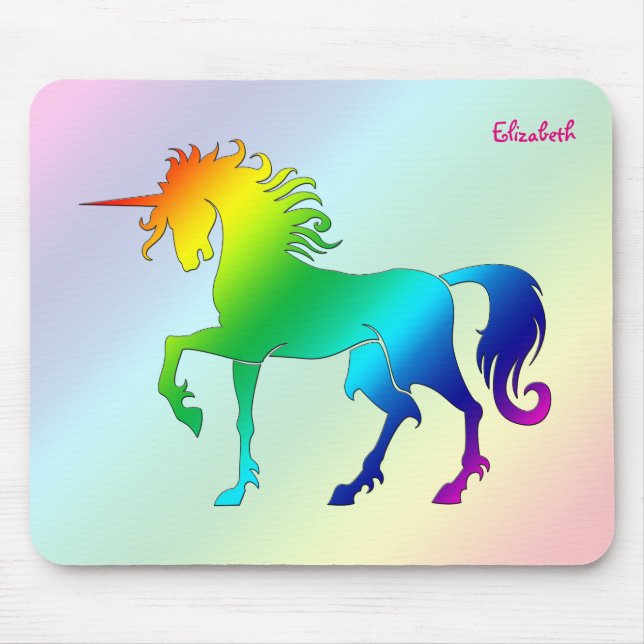 RegnbågeUnicorn Mousepad Musmatta (Framsidan)
