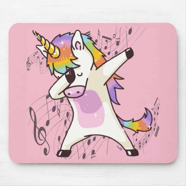 RegnbågeUnicorn Musmatta (Framsidan)