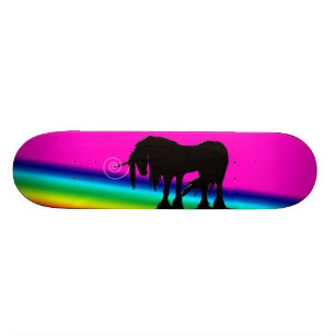 RegnbågeUnicorn Old School Skateboard Bräda 21,6 Cm