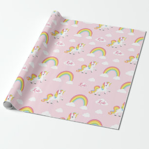 RegnbågeUnicorn som slår in pappra Presentpapper