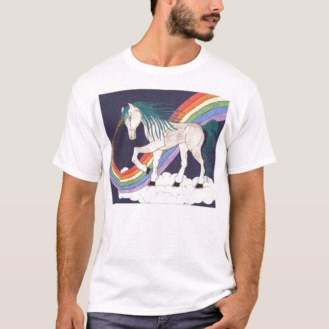 RegnbågeUnicorn T-shirt (Framsida)