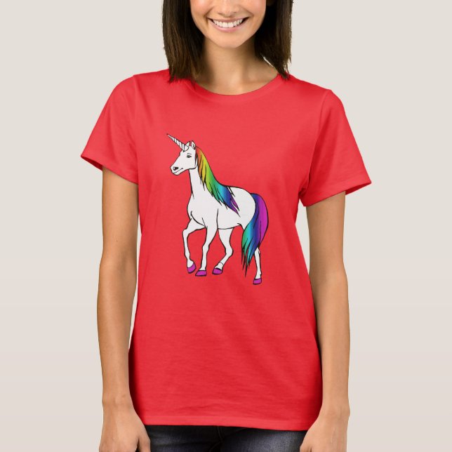 REGNBÅGEUNICORN T SHIRT (Framsida)