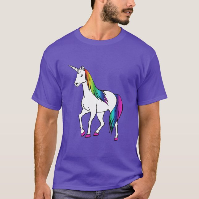 REGNBÅGEUNICORN TEE SHIRT (Framsida)