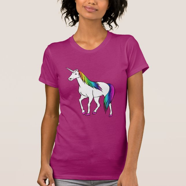 REGNBÅGEUNICORN TEE SHIRT (Framsida)