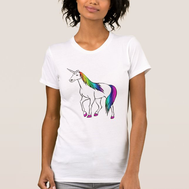 REGNBÅGEUNICORN TEE SHIRT (Framsida)
