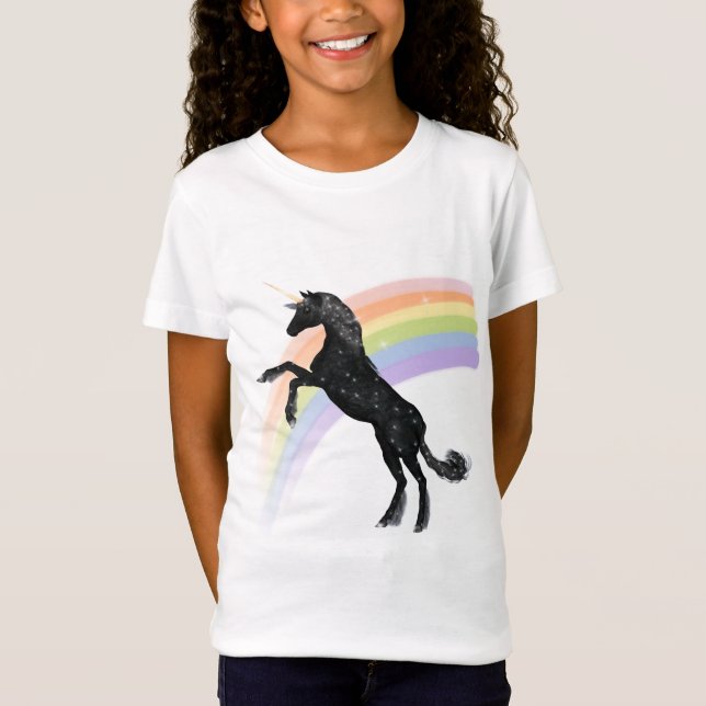 RegnbågeUnicorn Tee Shirt (Framsida)