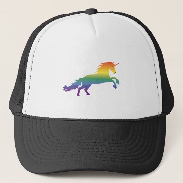 RegnbågeUnicornlgbt Truckerkeps (Framsida)