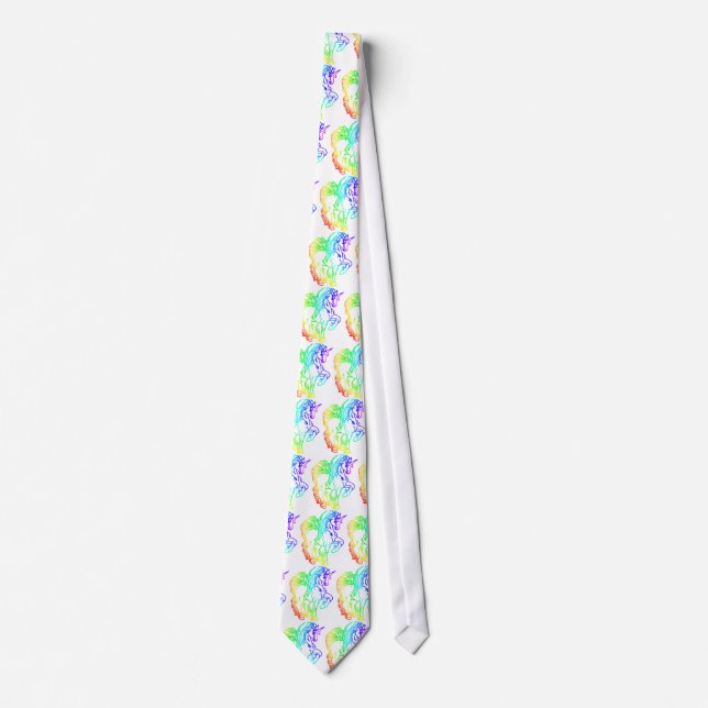 RegnbågeUnicornmanar tie Slips (Framsida)