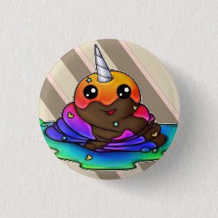 RegnbågeUnicornPoop Knapp