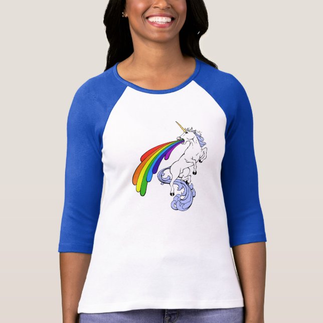 RegnbågeUnicornskjorta T-shirt (Framsida)