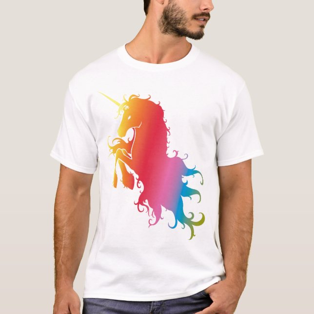 RegnbågeUnicornutslagsplats Tee Shirt (Framsida)