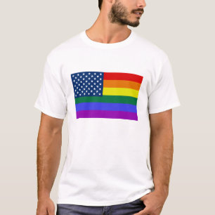 RegnbågeUSA flaggamanar skjorta T Shirt