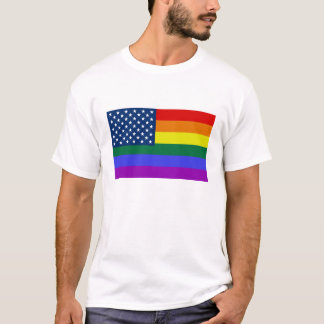 RegnbågeUSA flaggamanar skjorta T Shirt