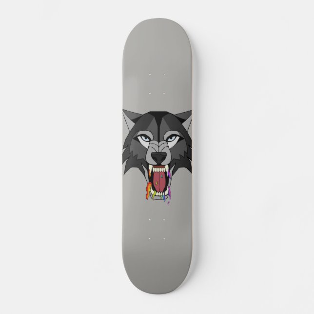 Regnbågevarg Mini Skateboard Bräda 18,5 Cm (Framsida)