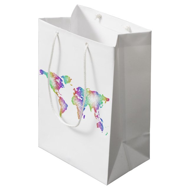 Regnbågevärldskarta (Framsidan Vinklad)