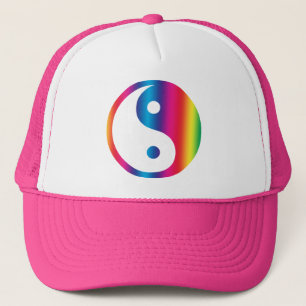 RegnbågeYin Yang hatt Truckerkeps