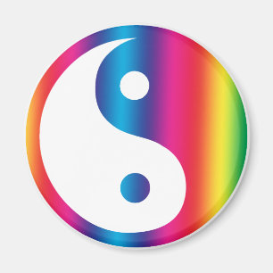 RegnbågeYin Yang magnet