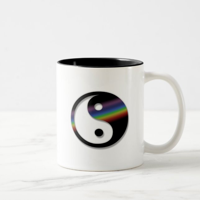 RegnbågeYin Yang mugg (Höger)