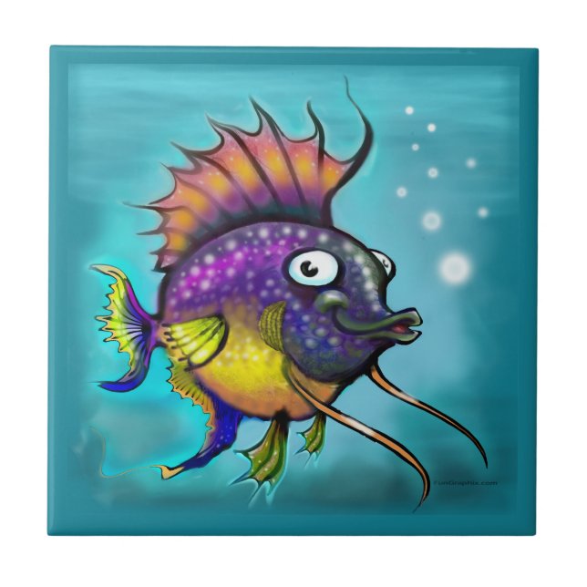 Regnbågfisk Kakelplatta (Framsidan)