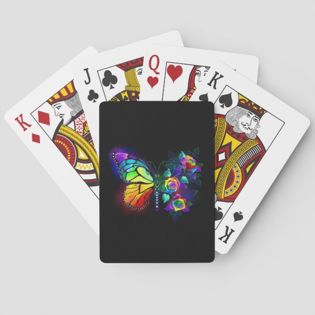 Regnbågfjäril Casinokort (Baksidan)