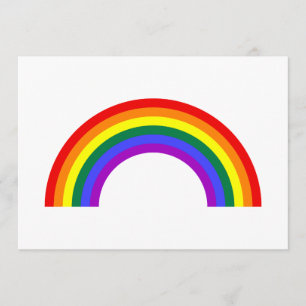 Regnbågform Inbjudningar
