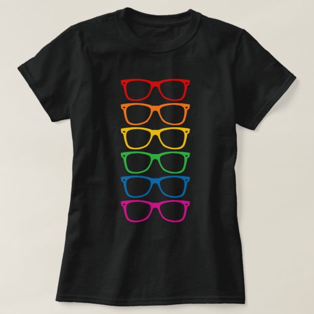 Regnbågglasögon Tee (Design framsida)