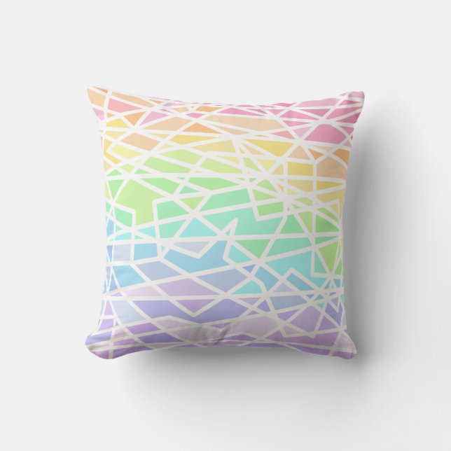 Regnbåggradient Geometric Dekorativ kudde (Framsida)