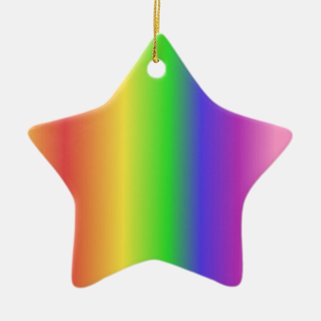 Regnbåggradient Julgransprydnad Keramik (Framsidan)