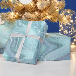 Regnbåggradient och silvringsfenor strata presentpapper