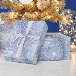 Regnbåggradient och silvringsfenor strata presentpapper