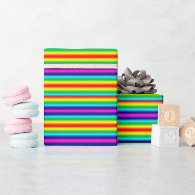 Regnbåggradient. Presentpapper (Baby Shower)