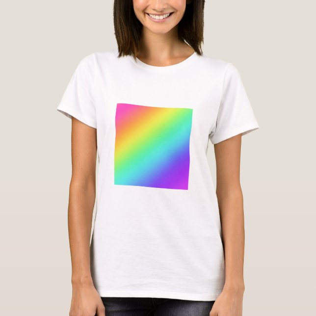 Regnbåggradient Pride Kvinans t-Shirt (Framsida)