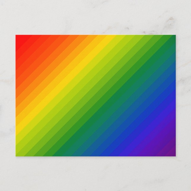 Regnbåggradient, randad vykort (Framsida)