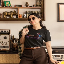 Regnbåggradienten Skapar passion med hjärtat T Shirt