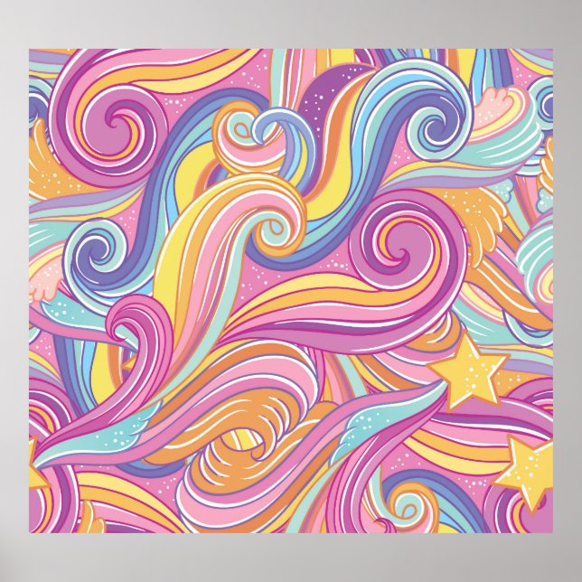 Regnbågkomet: Magic Dreamy Himlar. Poster (Framsidan)