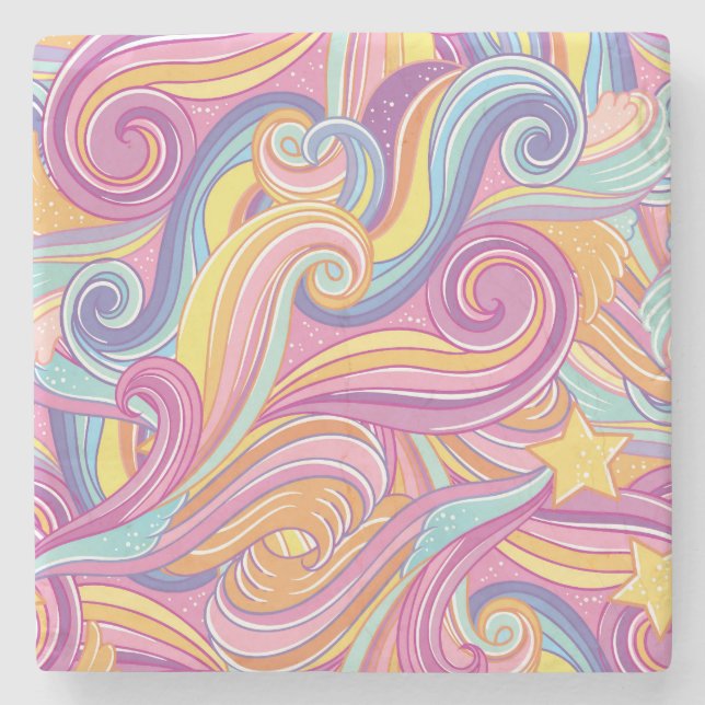 Regnbågkomet: Magic Dreamy Himlar. Stenunderlägg (Framsidan)