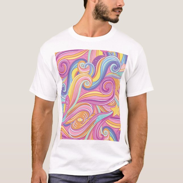 Regnbågkomet: Magic Dreamy Himlar. T Shirt (Framsida)