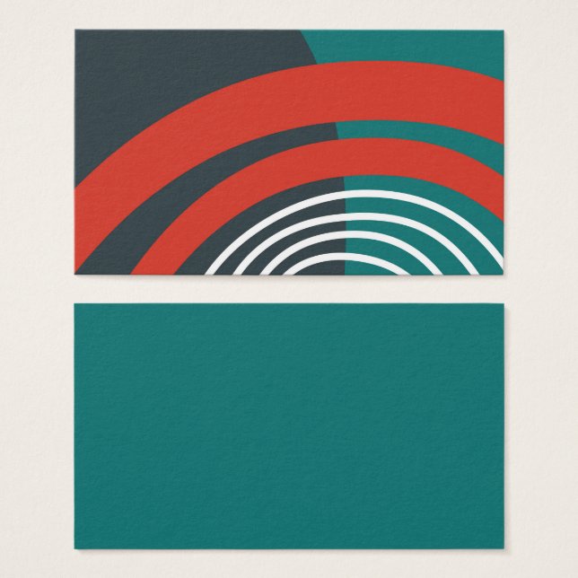 Regnbågkonst, blå röd vit konst visitkort (Framsida & baksida)