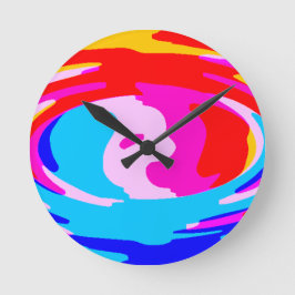Regnbågmagi Rund Klocka