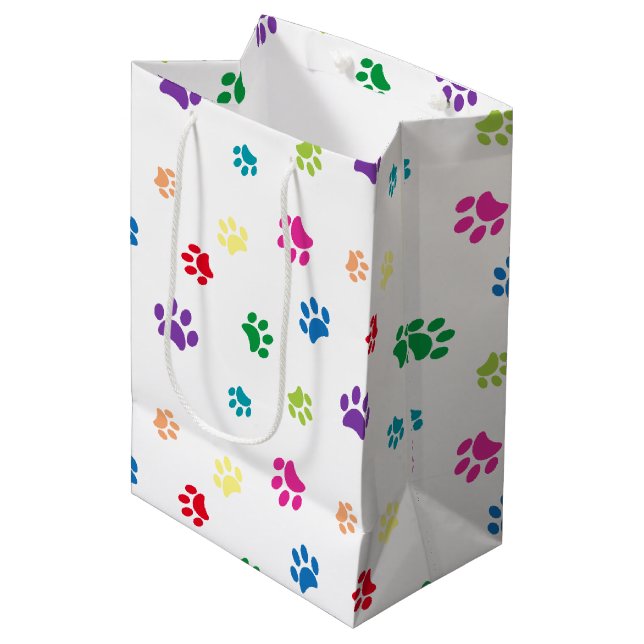 Regnbågmålad Tass avtryck (Framsidan Vinklad)