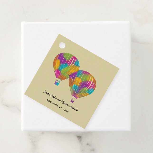 Regnbågmålade Luftballonger Personligt bröllp Gåvor Etiketter (På plats)