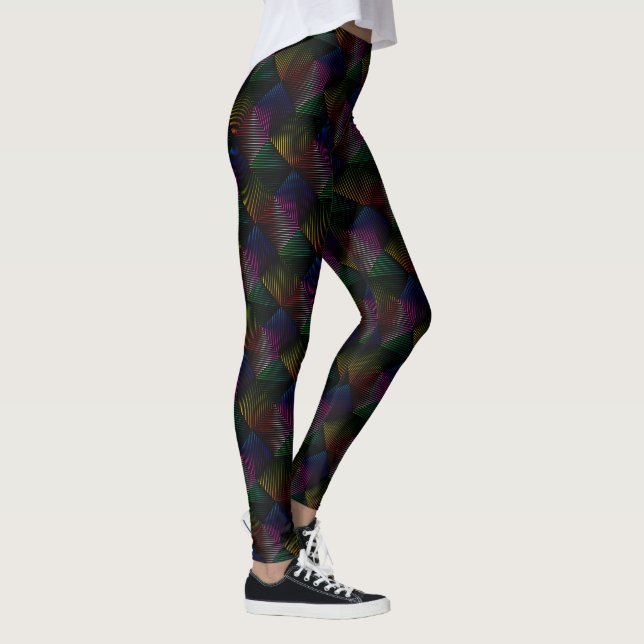 Regnbågprism på svart leggings (Höger)